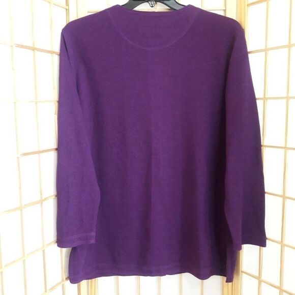 Bechamel Purple Button Front Cardigan Sweater Sz M - Picture 5 of 5